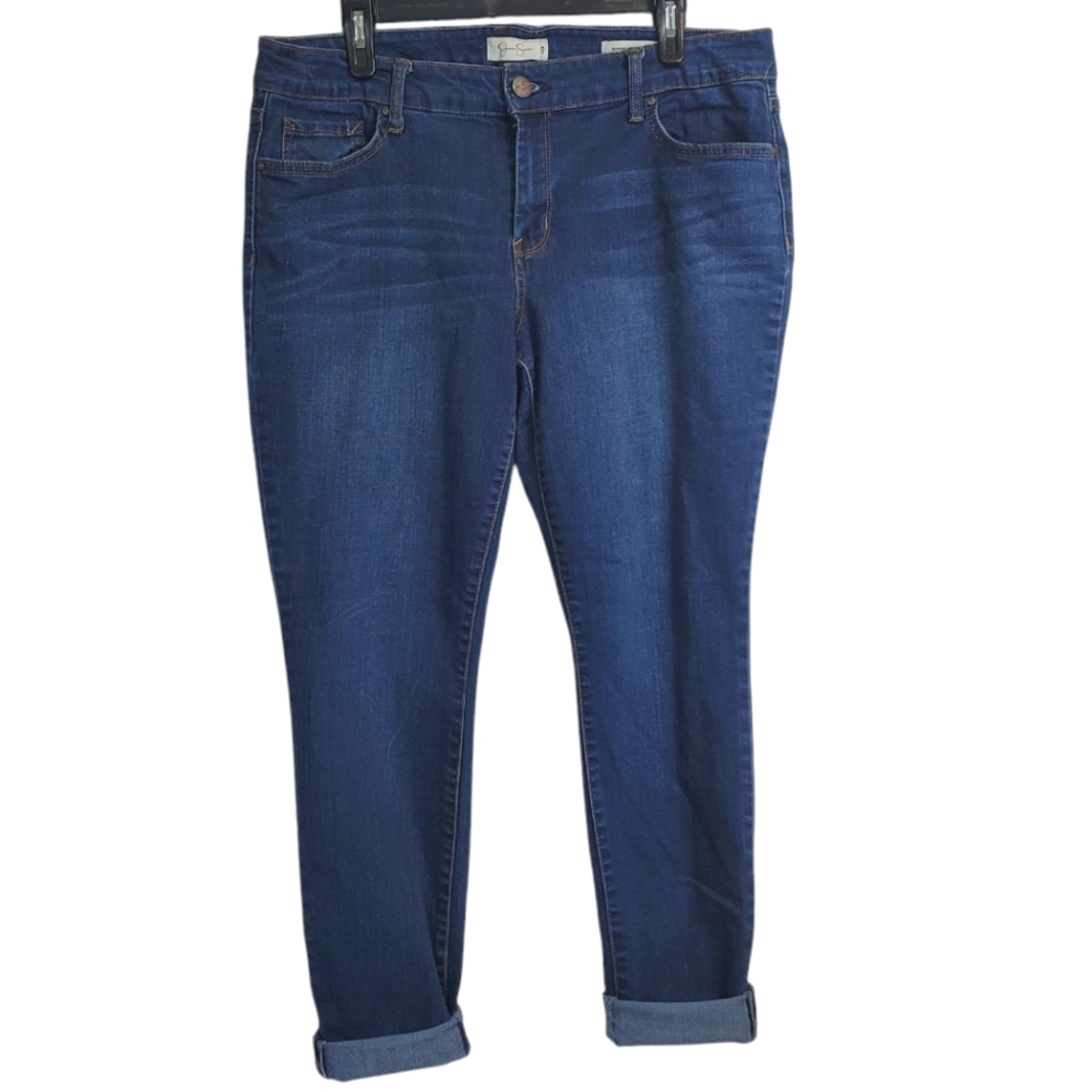 Jessica Simpson Forever Rolled Ankle Women's Blue Jeans Size 16W